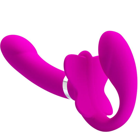 PRETTY LOVE - VALERIE DUBBELE STRAP-ON VIBRATOR 12 TRILLINGEN PAARS