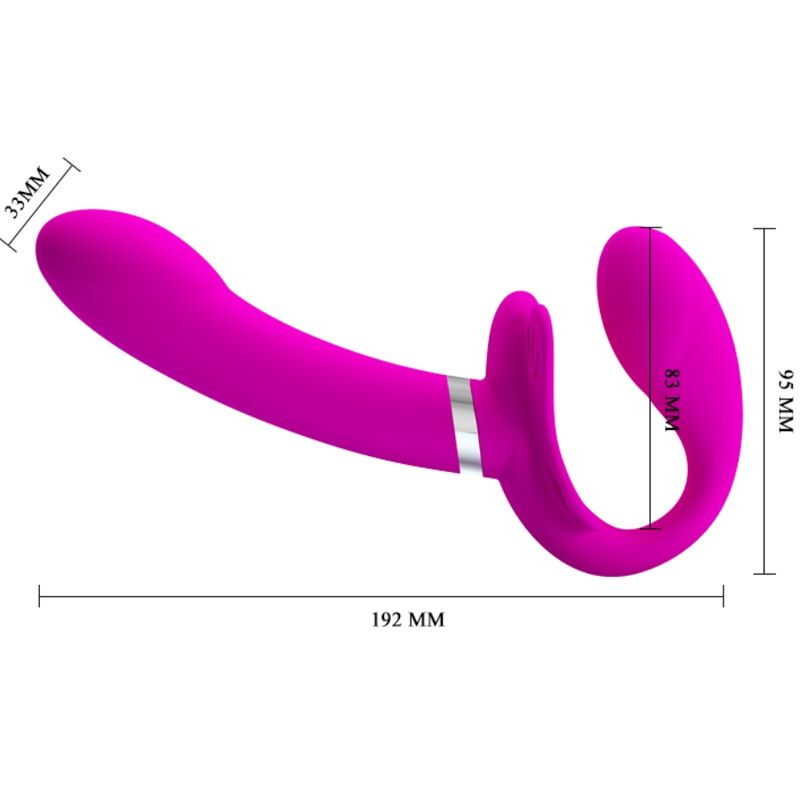 PRETTY LOVE - VALERIE DUBBELE STRAP-ON VIBRATOR 12 TRILLINGEN PAARS
