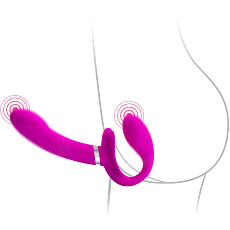 PRETTY LOVE - VALERIE DUBBELE STRAP-ON VIBRATOR 12 TRILLINGEN PAARS