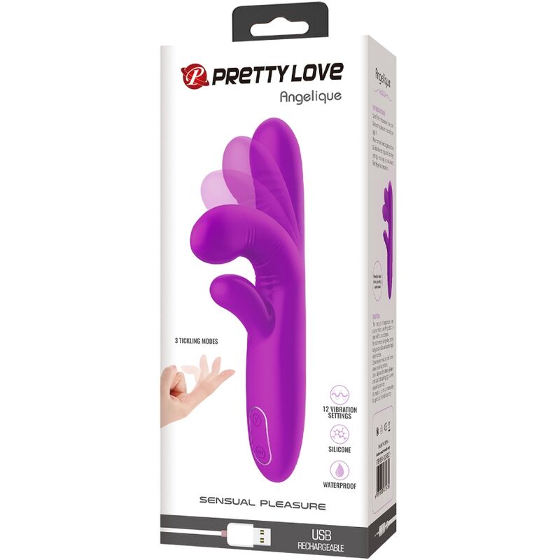 PRETTY LOVE - ANGELIQUE MULTIFUNCTIONELE VIBRATOR + CLITORISSTIMULATOR PAARS