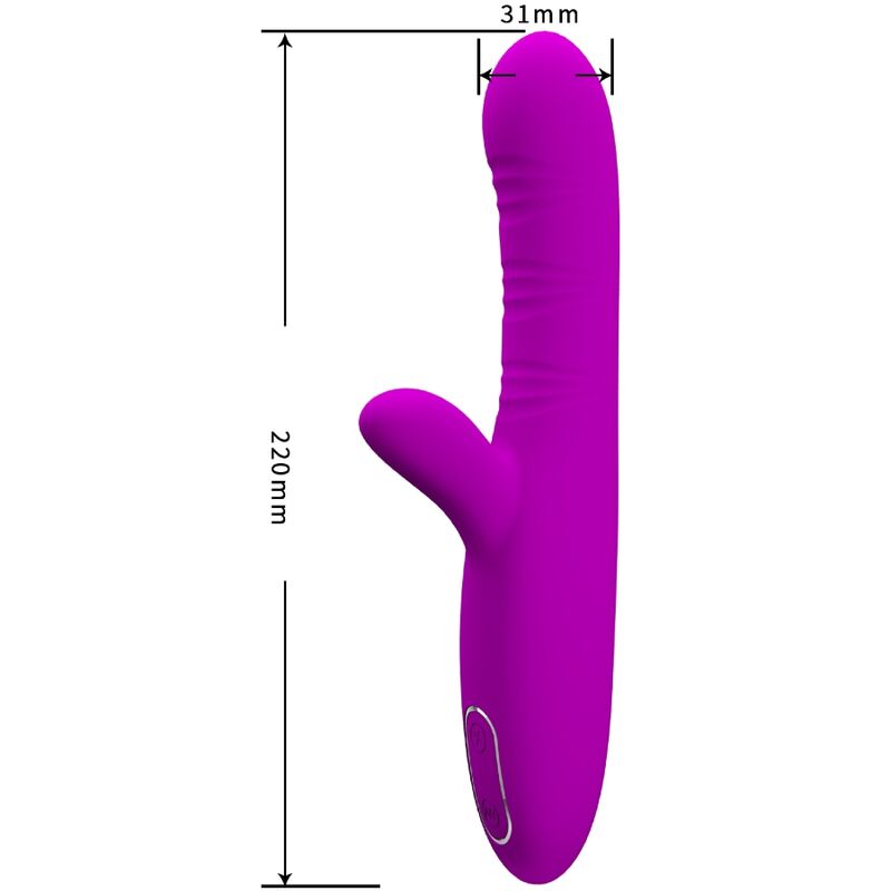 PRETTY LOVE - ANGELIQUE MULTIFUNCTIONELE VIBRATOR + CLITORISSTIMULATOR PAARS