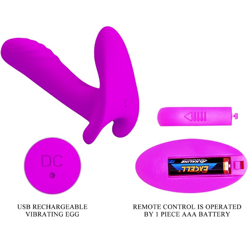 PRETTY LOVE - MASSAGER & VIBRATOR 12 TRILLINGEN AFSTANDSBEDIENING PAARS