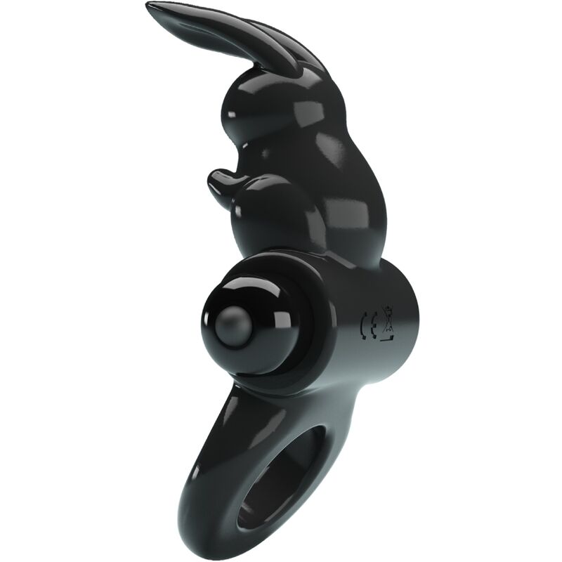PRETTY LOVE - EXCITING RING RABBIT VIBRATORRING 10 TRILLINGEN ZWART