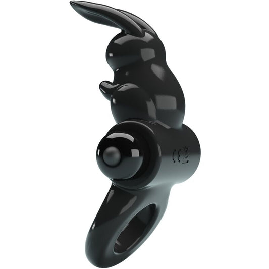 PRETTY LOVE - EXCITING RING RABBIT VIBRATORRING 10 TRILLINGEN ZWART