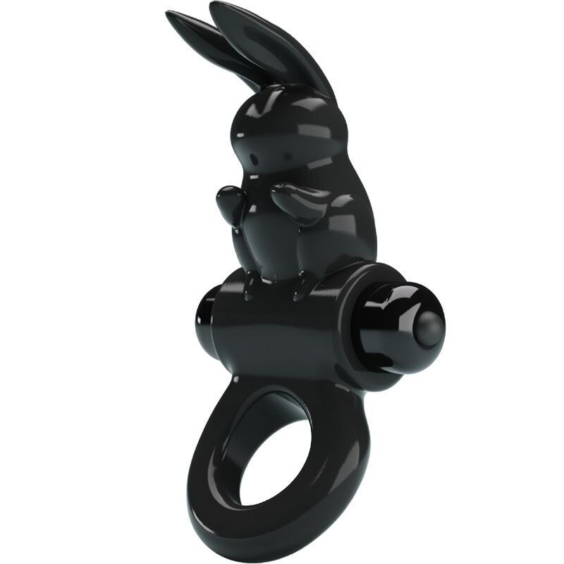 PRETTY LOVE - EXCITING RING RABBIT VIBRATORRING 10 TRILLINGEN ZWART