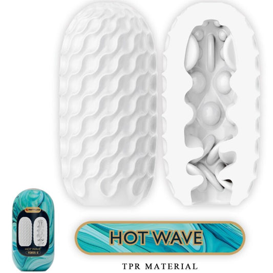 PRETTY LOVE - HOT WAVE SILICONE MANNEN MASTURBATOR WIT
