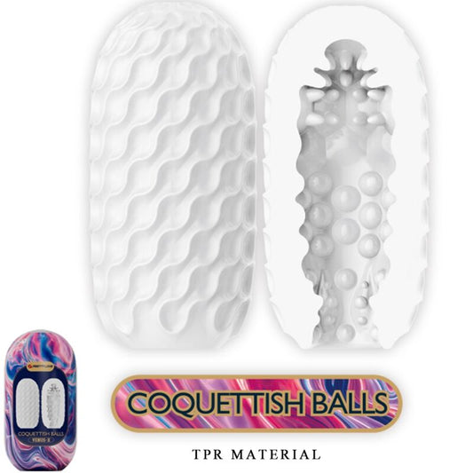 PRETTY LOVE - COQUETTISH BALLS SILICONEN MALE MASTURBATOR WIT