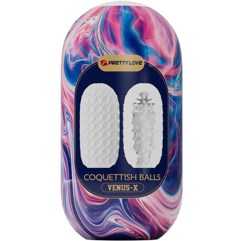 PRETTY LOVE - COQUETTISH BALLS SILICONEN MALE MASTURBATOR WIT