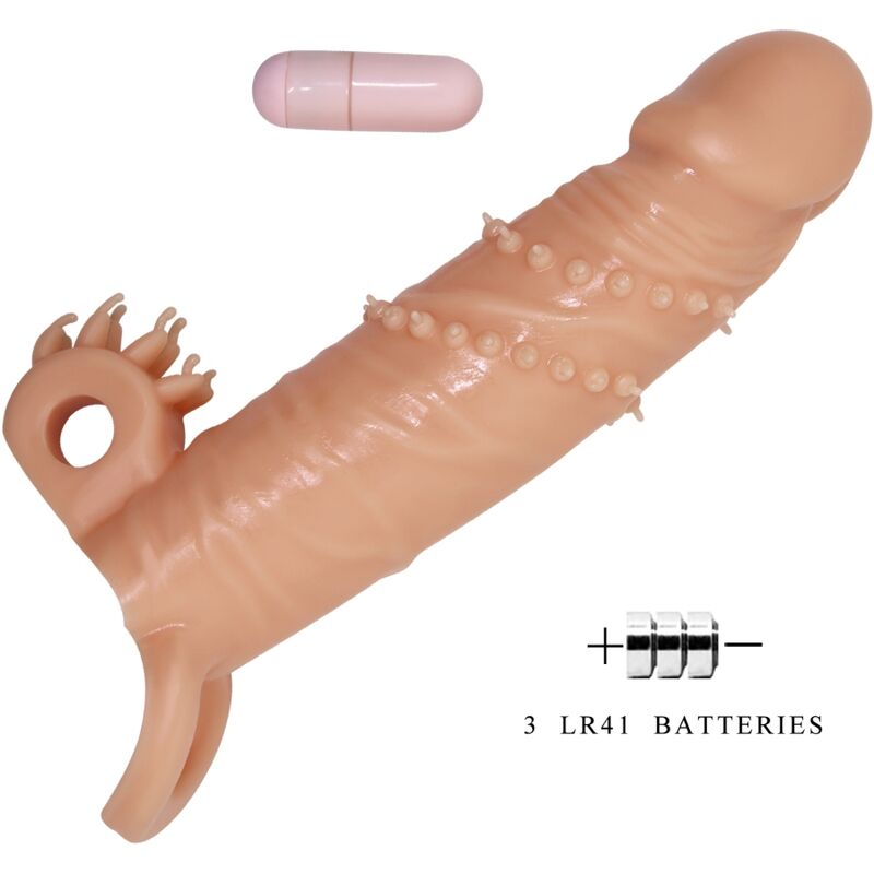 PRETTY LOVE - CONNOR PENIS SLEEVE + CLITORISSTIMULATOR HUIDSKLEUR