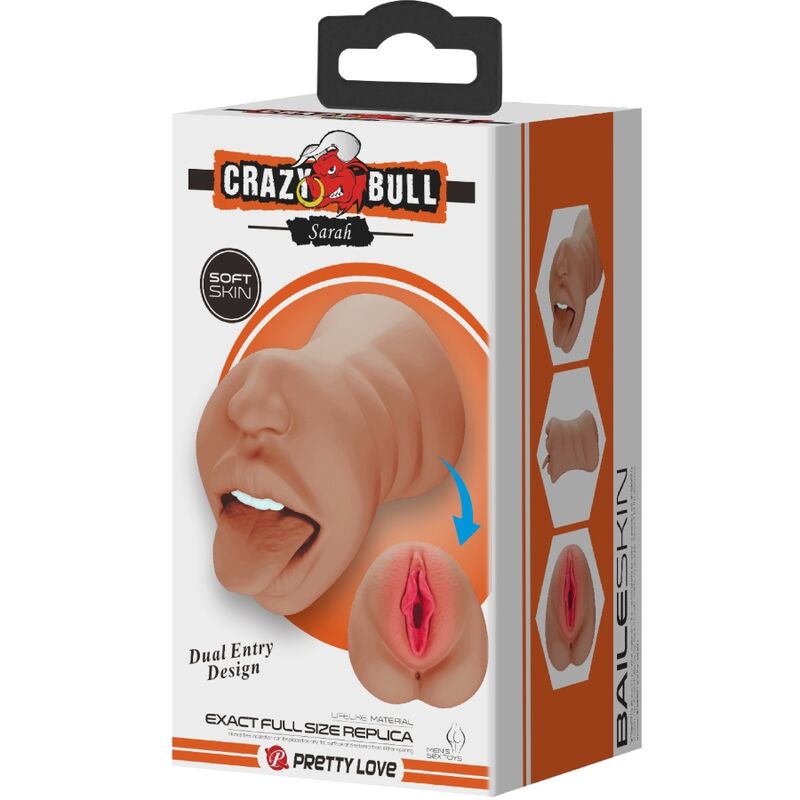 CRAZY BULL - SARAH DUBBELE MASTURBATOR MOND & VAGINA VLEES