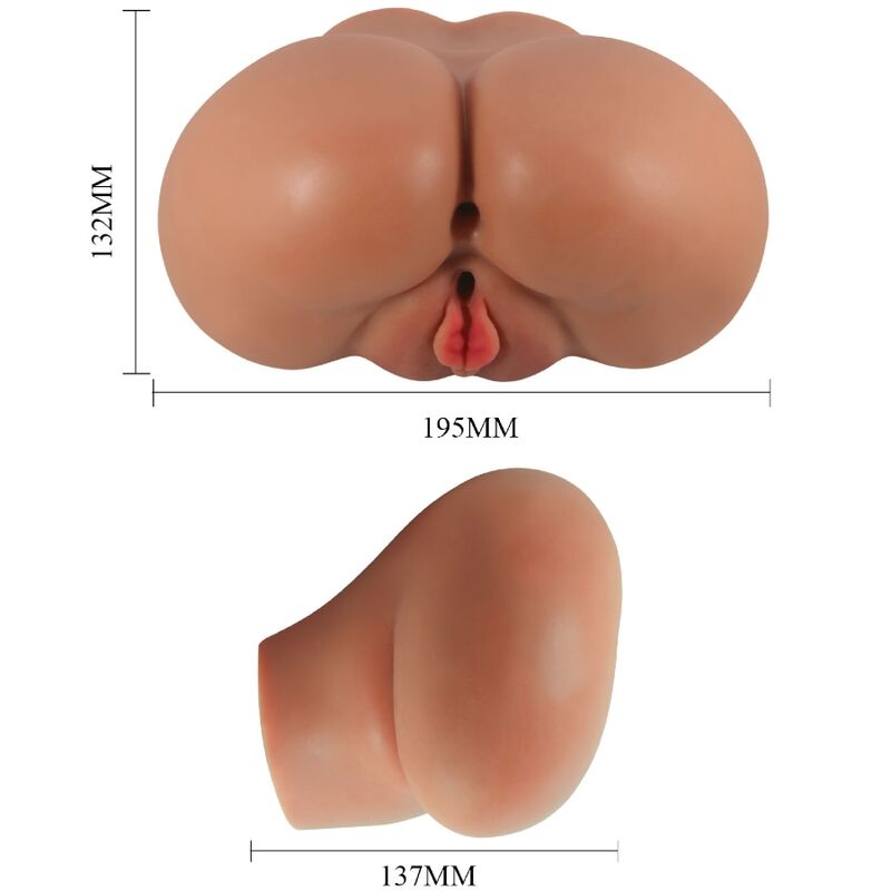 CRAZY BULL - LUNA VIBRATOR KONT MET REALISTISCHE VAGINA EN ANUS AFSTANDSBEDIENING
