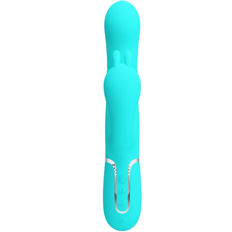 PRETTY LOVE - CAMMY 4-IN-1 MULTIFUNCTIONELE TRIPPLE RABBIT VIBRATOR BLAUW
