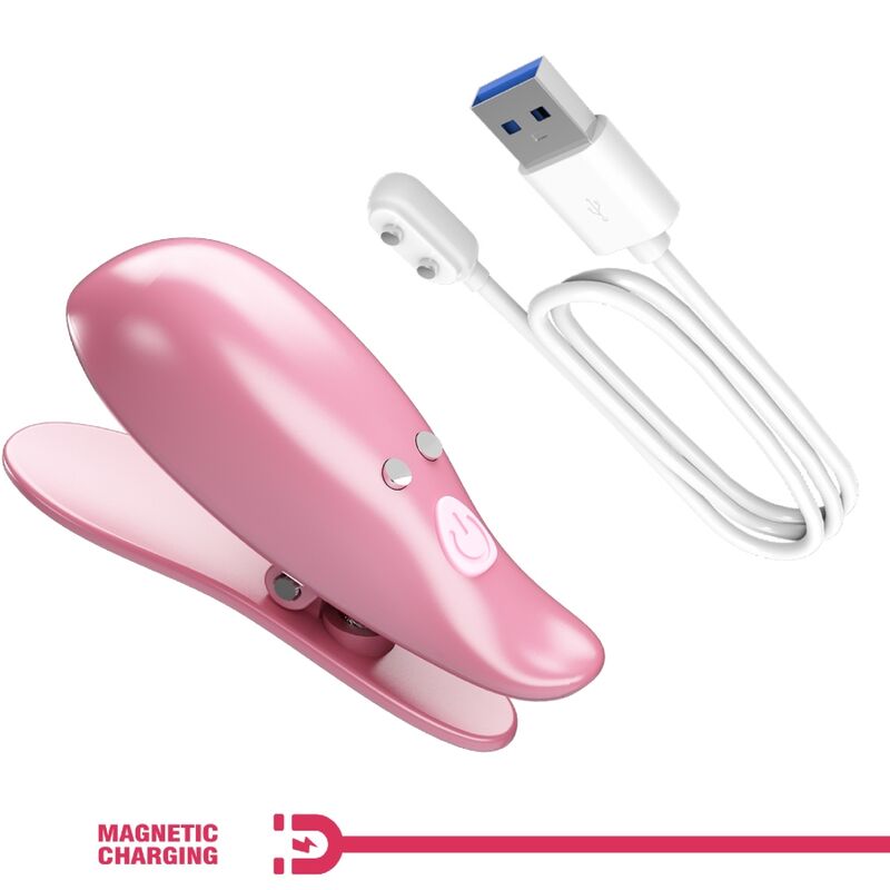 PRETTY LOVE - CAILEY NIPPLE CLAMPS 10 VIBRATIES AFSTANDSBEDIENING ROZE