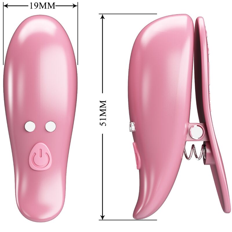 PRETTY LOVE - CAILEY NIPPLE CLAMPS 10 VIBRATIES AFSTANDSBEDIENING ROZE