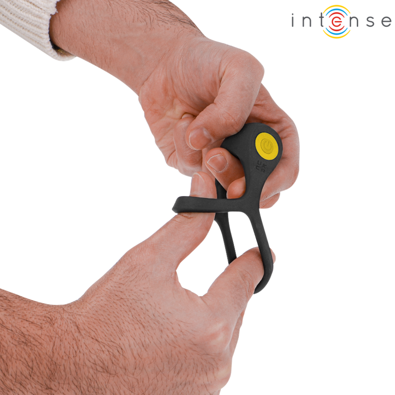 INTENSE - ALEX VIBRATOR DUBBELE PENISRING 10 TRILLINGEN ZWART