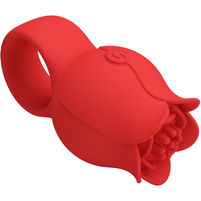 PRETTY LOVE - JAE ROOSVORMIGE VINGERVIBRATOR 10 TRILLINGEN ROOD