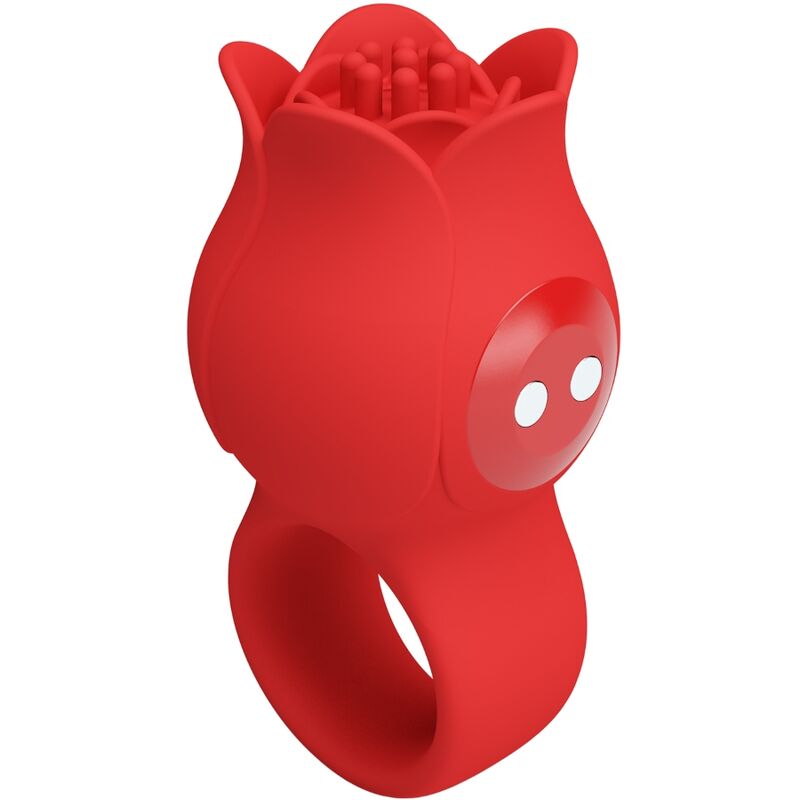 PRETTY LOVE - JAE ROOSVORMIGE VINGERVIBRATOR 10 TRILLINGEN ROOD