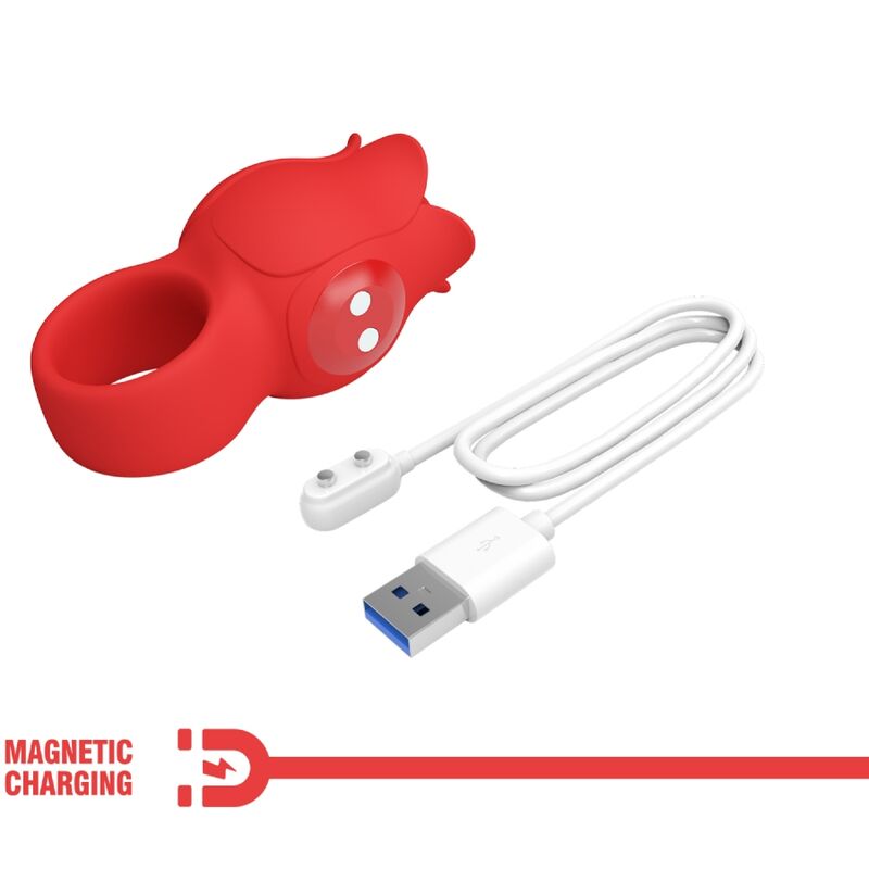 PRETTY LOVE - JAE ROOSVORMIGE VINGERVIBRATOR 10 TRILLINGEN ROOD