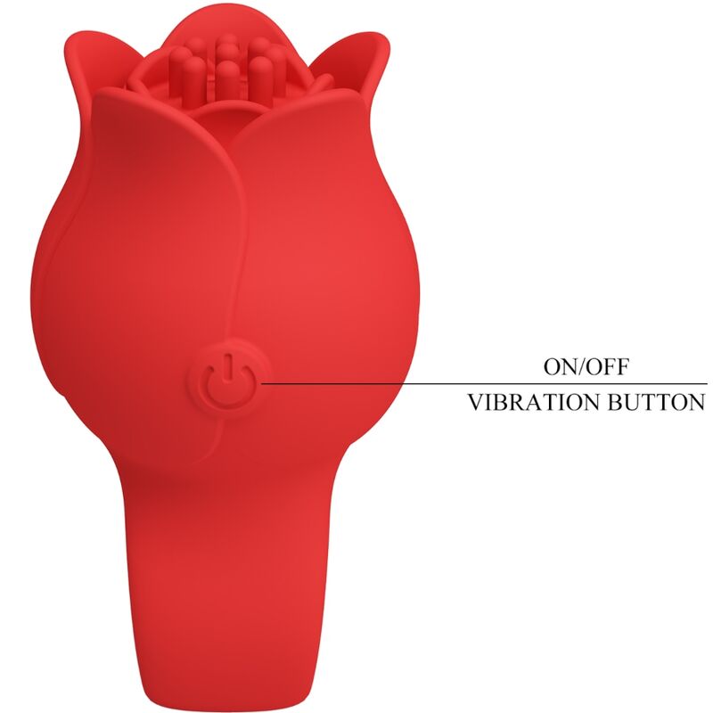PRETTY LOVE - JAE ROOSVORMIGE VINGERVIBRATOR 10 TRILLINGEN ROOD