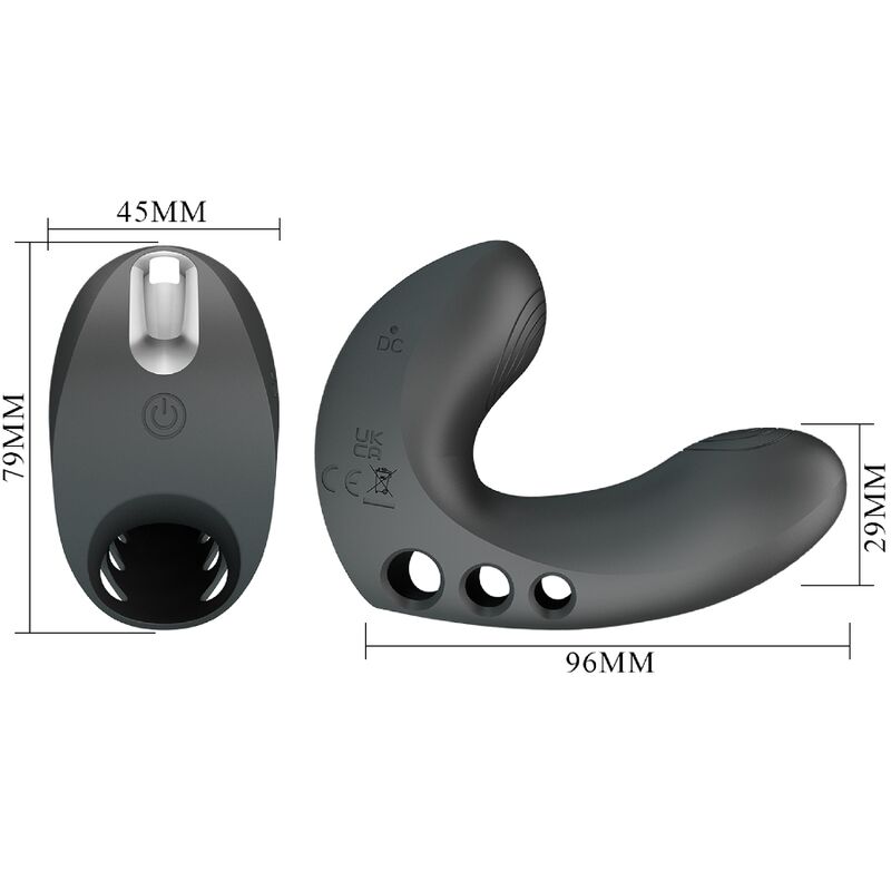 PRETTY LOVE - CAMELIA VINGERVIBRATOR 7 TRILLINGEN ZWART