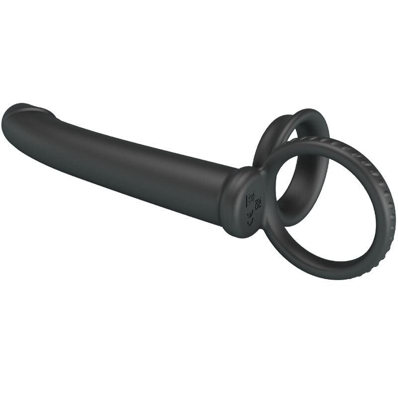 PRETTY LOVE - DILLION DUBBELE PENETRATIE DUBBELE PIEMELRING ZWART