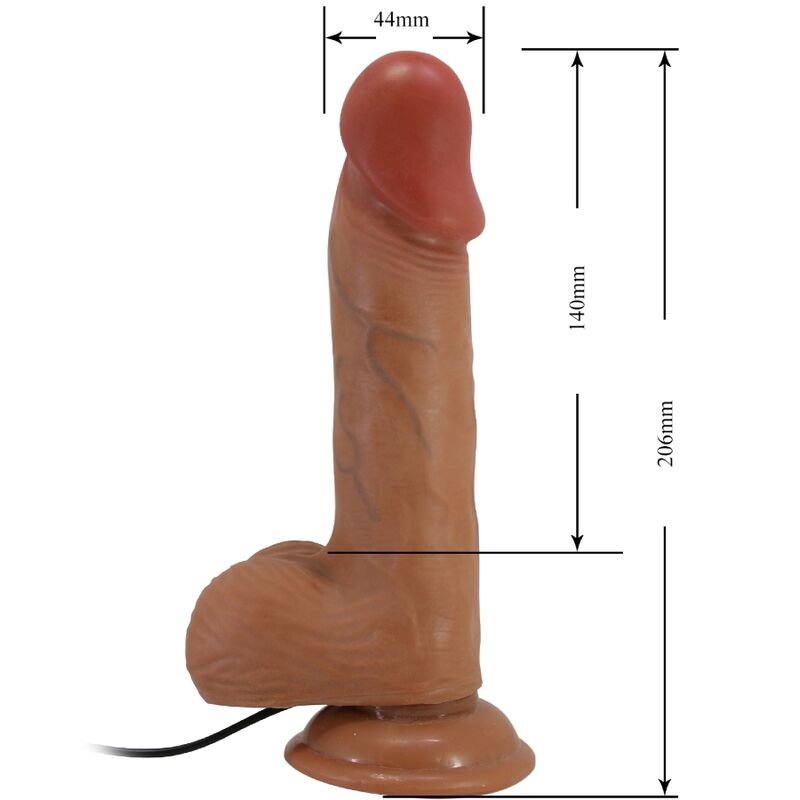 BAILE - CATOBLEPAS REALISTISCHE VIBRATOR 20,6 CM HUIDSKLEUR AFSTANDSBEDIENING
