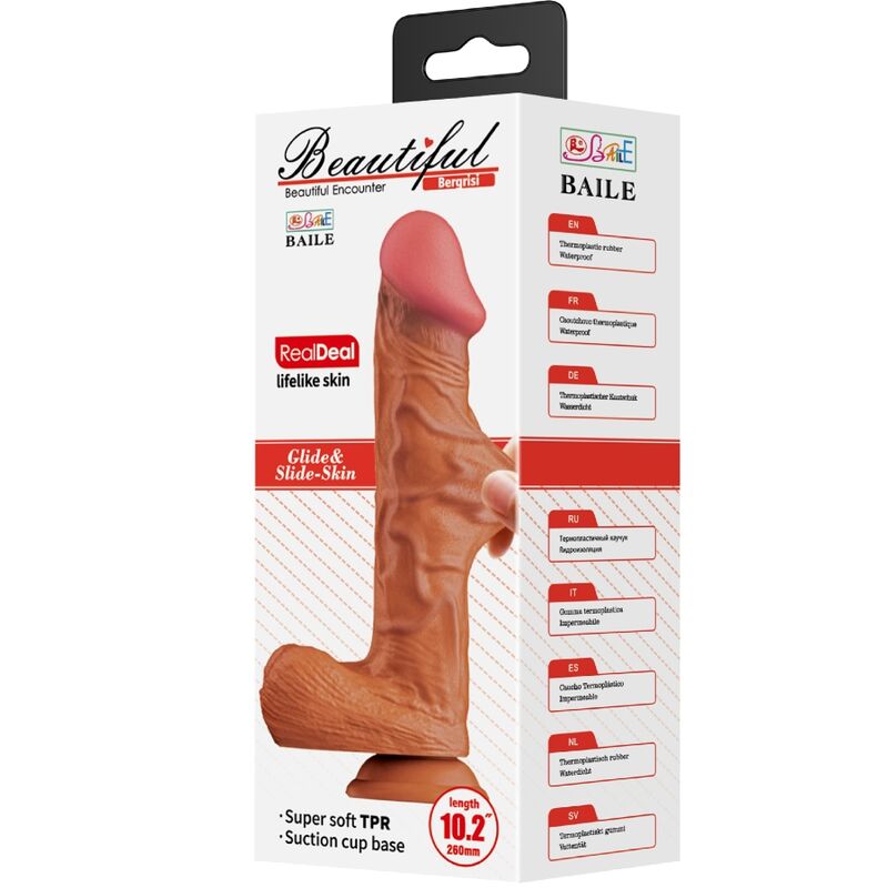BAILE - BERGRISI REALISTISCHE DILDO 26 CM HUIDSKLEUR