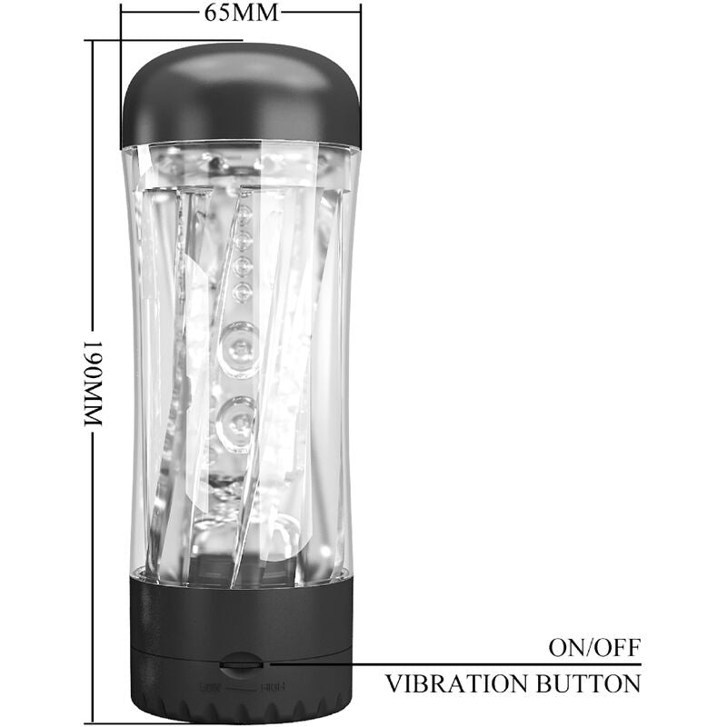 PRETTY LOVE - TAMARA MALE MASTURBATOR MULTI-SPEED VIBRATOR ZWART