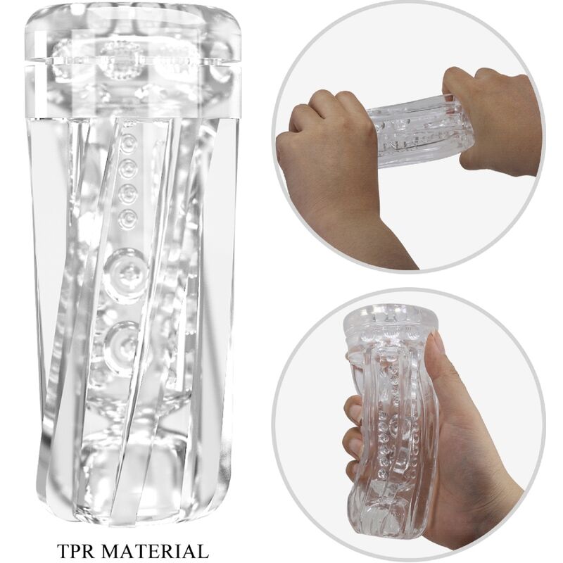 PRETTY LOVE - TAMARA MALE MASTURBATOR MULTI-SPEED VIBRATOR ZWART