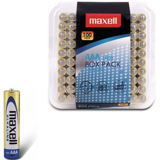 MAXELL - ALKALINE BATTERIJ AAA LR03 VERPAKKING*100 BATTERIJEN
