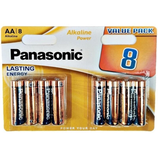 PANASONIC - BRONS ALKALINE AA BATTERIJ LR6 BLISTER*8