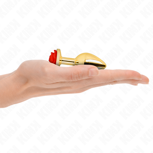 KINK - ANALE PLUG GOUD ROOD ROOS MAAT S