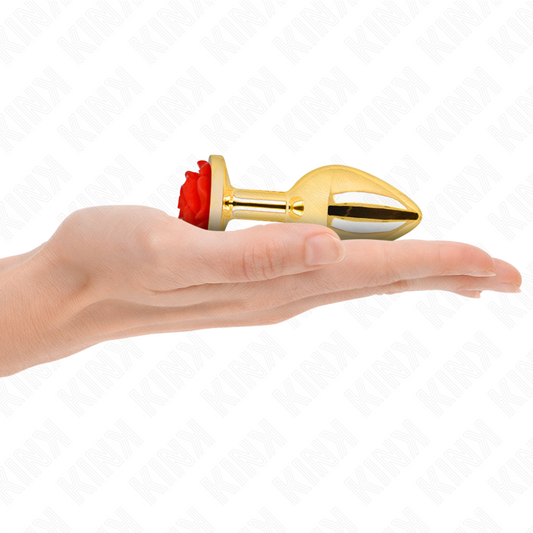 KINK - PLUG ANAAL GOUD ROODROZE MAAT M