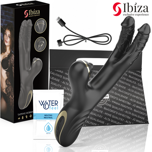 IBIZA - TWEE DRAKEN DUBBELE VIBRATOR ZWART