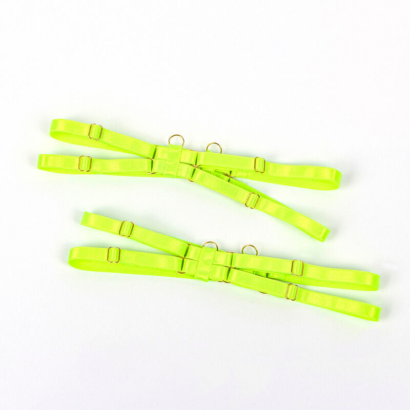 SUBBLIME - 955281 BH-SET MET KETTING EN BEENDETAILS FLUORESCEREND GROEN L/XL