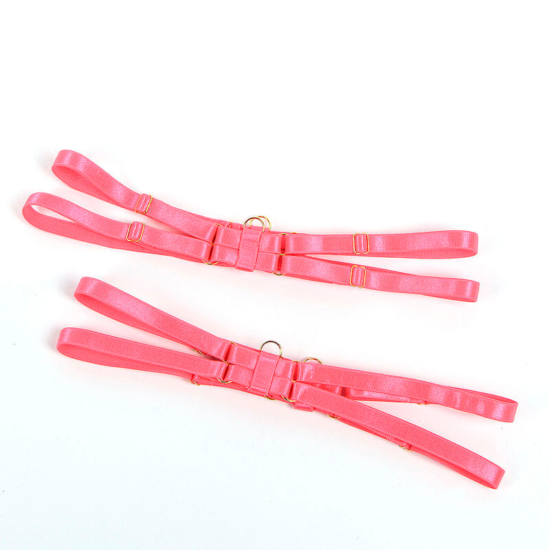 SUBBLIME - 955304 BH-SET MET KETTING EN BEENDETAILS FLUORESCEREND ROZE L/XL