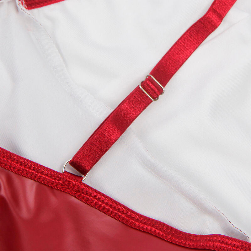 SUBBLIME - 955397 JURK MET BORDEAUXRODE LEREN BANDJES S/M