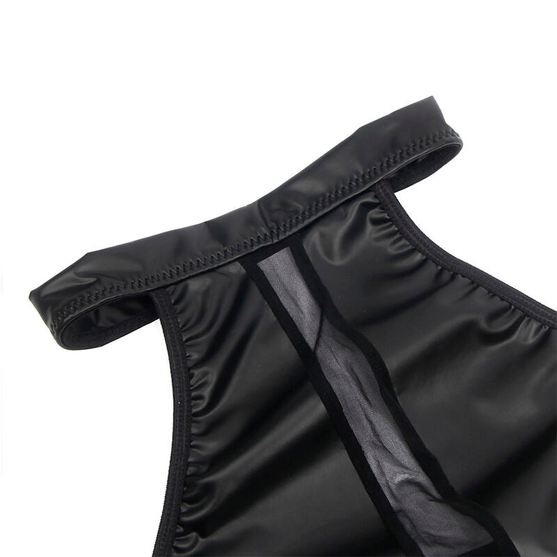 SUBBLIME - 955472 HALTER JURK MET TRANSPARANTIES ZWART S/M