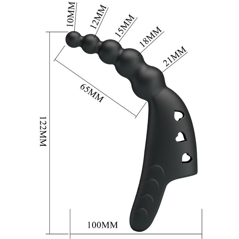PRETTY LOVE - JORDIN VINGERVIBRATOR 10 TRILLINGEN ZWART