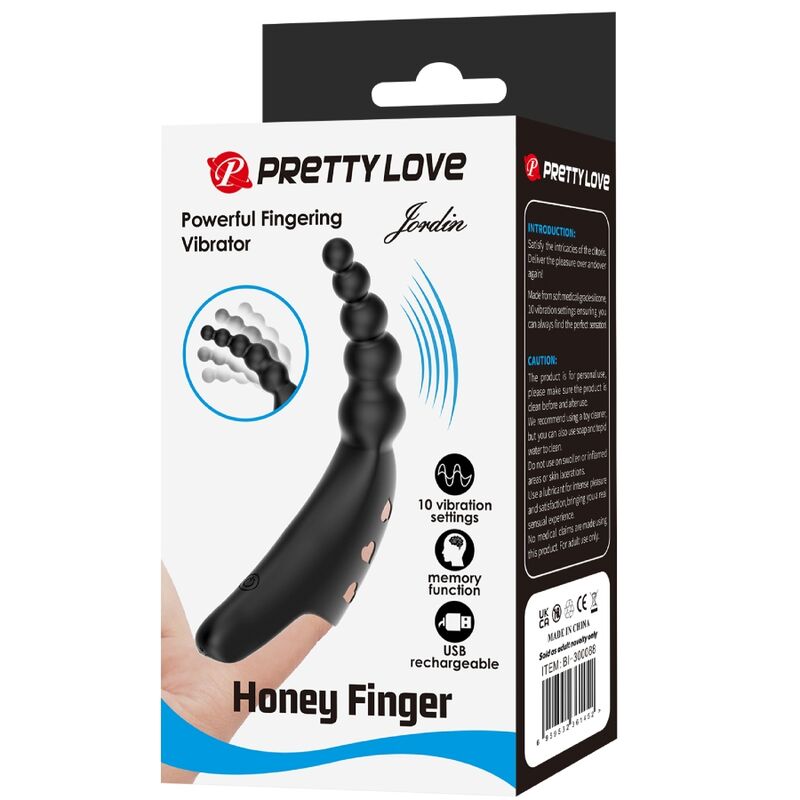 PRETTY LOVE - JORDIN VINGERVIBRATOR 10 TRILLINGEN ZWART