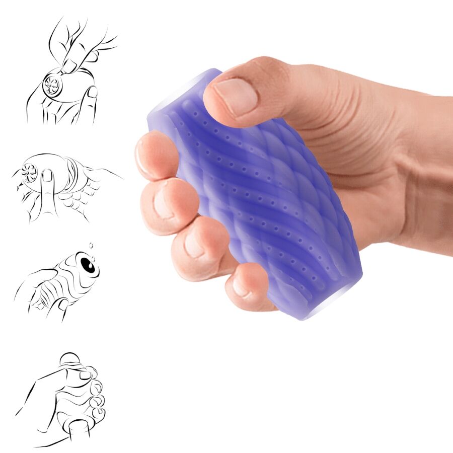 PRETTY LOVE - ATHENA EROS SILICONE Mannelijke Masturbator PAARS