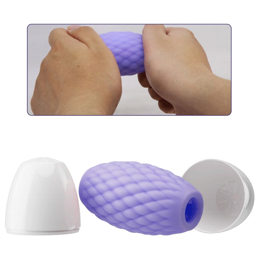 PRETTY LOVE - ATHENA EROS SILICONE Mannelijke Masturbator PAARS