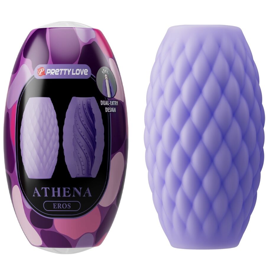 PRETTY LOVE - ATHENA EROS SILICONE Mannelijke Masturbator PAARS