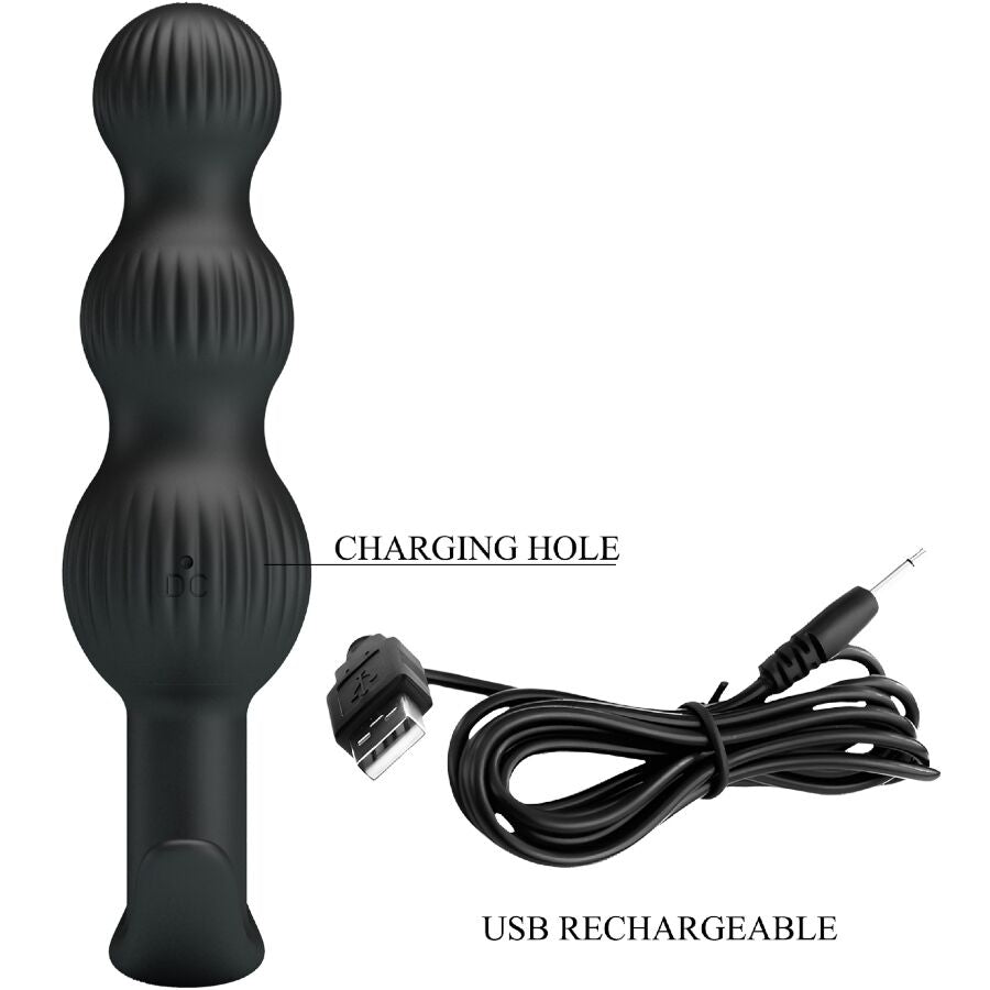 PRETTY LOVE - SIDNEY ANALE VIBRATOR 10 TRILLINGEN ZWART