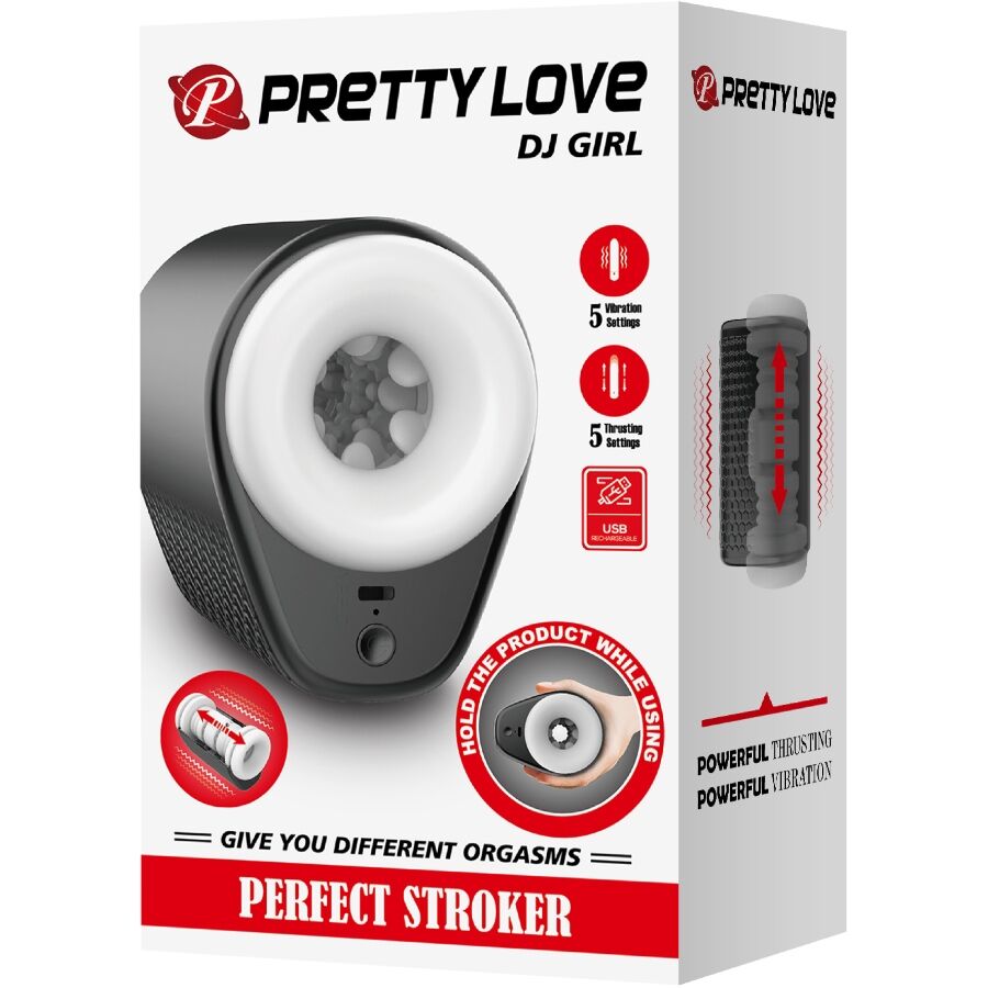 PRETTY LOVE - DJ GIRL MALE MASTURBATOR MET TRILLING 5 STANDEN ZWART