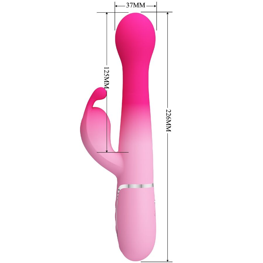 PRETTY LOVE - DEJON 3 IN 1 MULTIFUNCTIONEEL KONIJN VIBRATOR ROZE