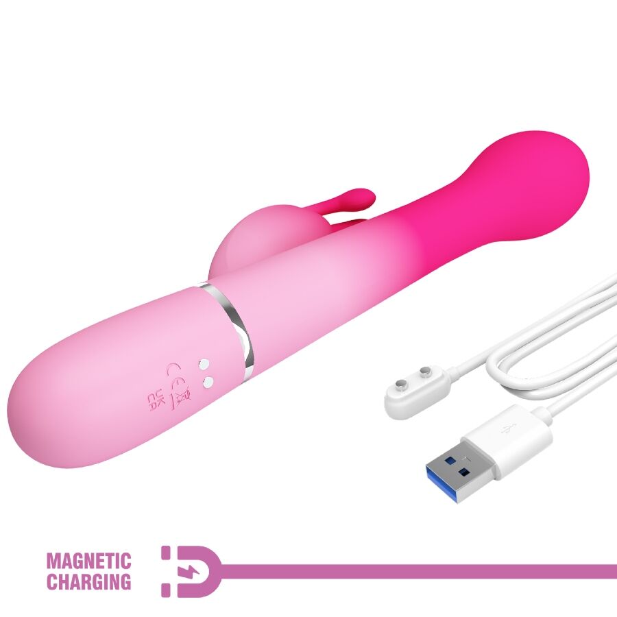 PRETTY LOVE - DEJON 3 IN 1 MULTIFUNCTIONEEL KONIJN VIBRATOR ROZE