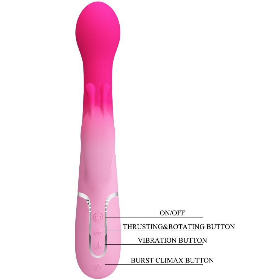 PRETTY LOVE - DEJON 3 IN 1 MULTIFUNCTIONEEL KONIJN VIBRATOR ROZE