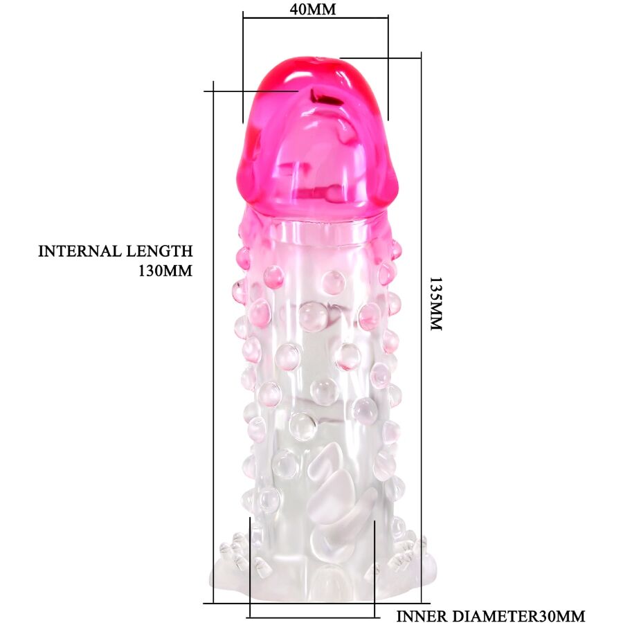 PRETTY LOVE - WILFORD REALISTIC VERGROTINGS CONDOOM MET GEDETAILLEERDE PENIS ROZE