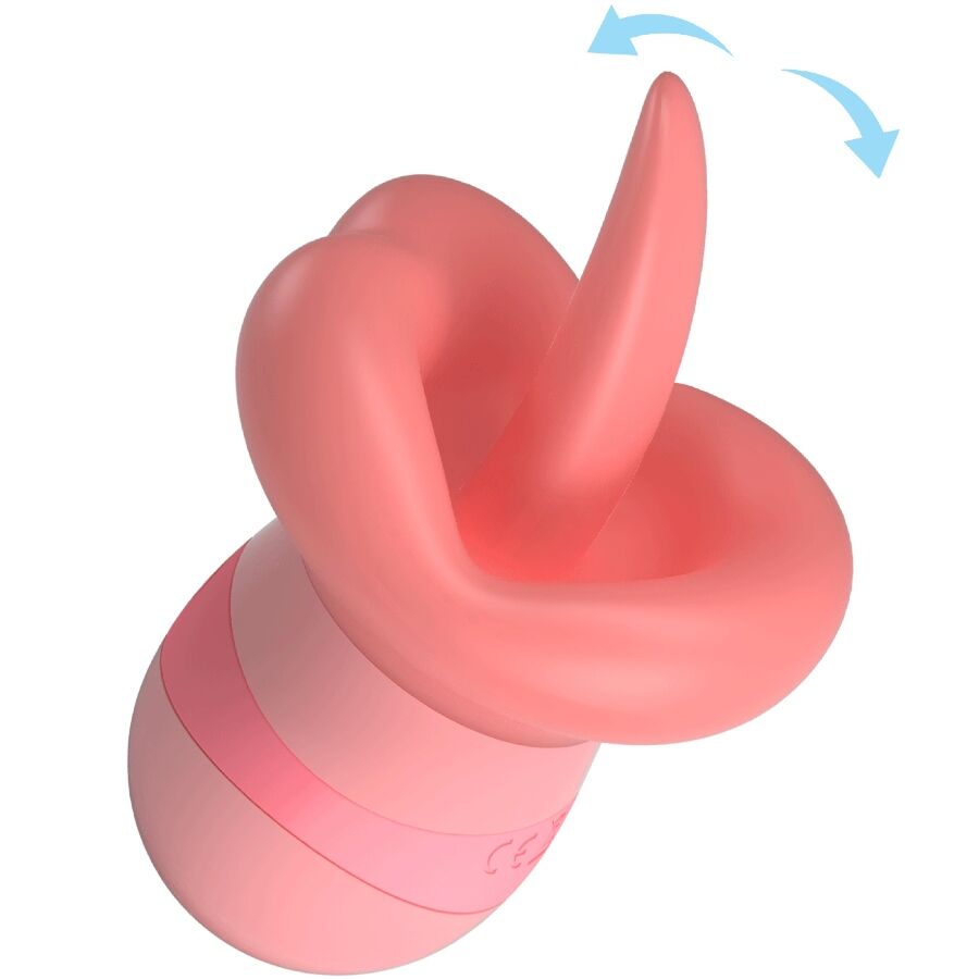 PRETTY LOVE - KYLEE TONGUE CLITORIS STIMULATOR 10 VIBRATIONS NUDE PINK